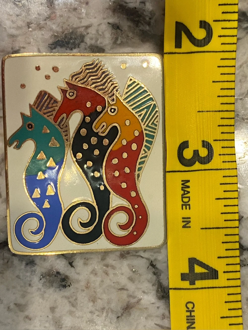 Laurel Burch Sea Stallions Brooch